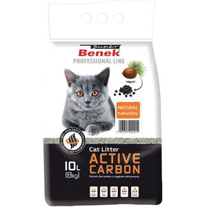 10l(ca. 8 kg) Super Benek Active Carbon Kattenbakvulling