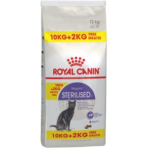 10 2kg gratis! 12kg Sterilised 37 Royal Canin Kattenvoer