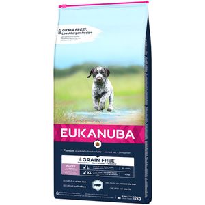 2x12kg Grain Free Puppy Large Breed Zalm Eukanuba Hondenvoer