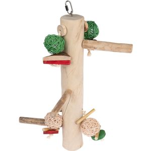 TIAKI klimstaaf Swing van Java-hout vogelspeelgoed 51 x 25 x 19 cm