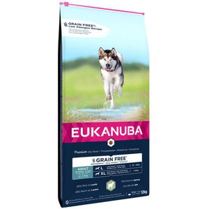 12kg Eukanuba Grain Free Adult Large Dogs lam droog hondenvoer