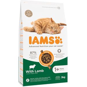10% korting! 3kg Adult Lam IAMS Kattenvoer