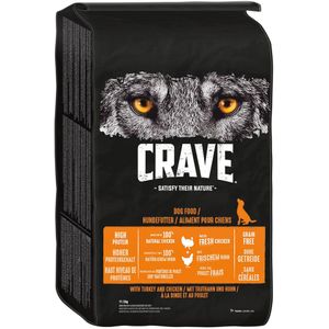 Crave Adult droogvoer honden met Kalkoen en Kip - 11,5 kg
