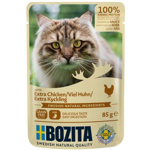10% Korting! Bozita natvoer voor katten - Stukjes in Saus: Veel kip