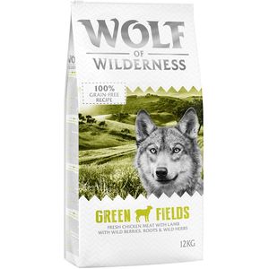 Wolf of Wilderness ""Green Fields"" - Lam Hondenvoer - 12 kg