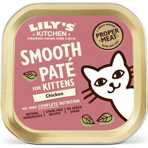 19x 85g Lily's Kitchen Kitten Smooth Paté Selection kip kattenvoer nat