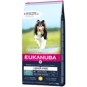 12kg Eukanuba Grain Free Adult Large Breed Kip Hondenvoer droog