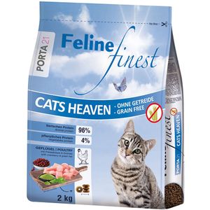 2kg Feline Finest Cats Heaven Graanvrij Porta 21 Kattenvoer