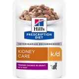 10  2 Gratis! Hill's Prescription Diet Urinary & Renal 12 x 85 g K/D Renal Health Kattenvoer