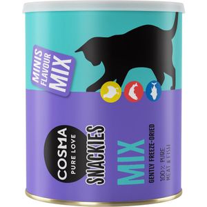 3x130g Voordeelpakket Cosma Snackies Minis Maxi Mix Tube Kat