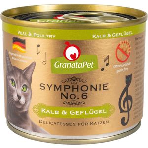 6x200g GranataPet Symfonie Kalf & Gevogelte Kattenvoer