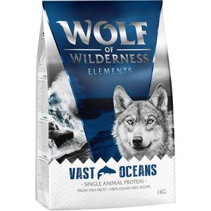 Speciale prijs: 2 x 1 kg Wolf of Wilderness Graanvrij Droogvoer voor Honden - Vast Oceans - Vis