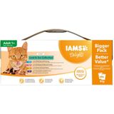 48x85g Land & Sea Mix in Gelei IAMS Delights Kattenvoer