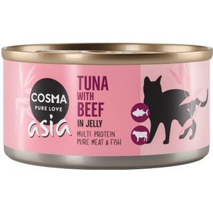 Cosma Thai / Asia in Gelei Kattenvoer 6 x 170 g Tonijn met Rund