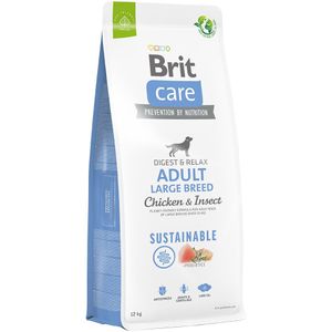 Brit Care Dog Sustainable Adult Large Breed Kip & Insecten - 12 kg