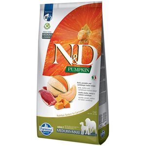 12kg Farmina N&D Medium/Maxi Pompoen, Eend & Cantaloupe Meloen droog hondenvoer