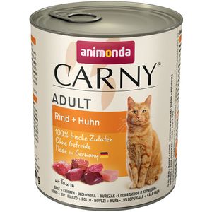 6x800g Adult Rund & Kip Animonda Carny Kattenvoer