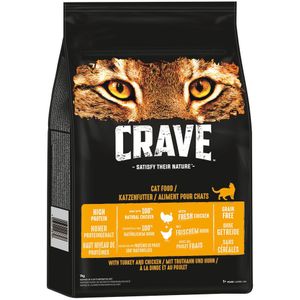 Crave Kat Droogvoer Adult met Kalkoen & Kip Kattenvoer - 7 kg