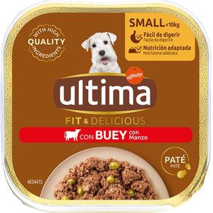 22 x 150 g Ultima Fit & Delicious Paté Mini Rund hondenvoer nat