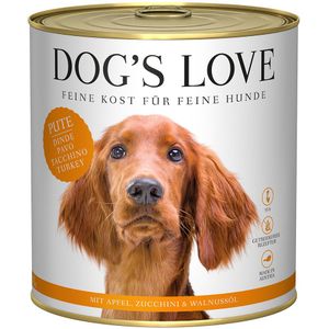 6x 800g Dog's Love Adult Kalkoen Hondenvoer Nat
