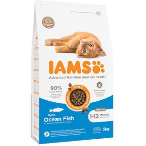 3kg Kitten met Zoutwatervis IAMS for Vitality Kattenvoer
