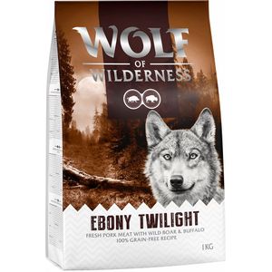 5x1kg ""Ebony Twilight"" Wild Zwijn & Buffel Wolf of Wilderness Hondenvoer