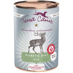 6x 400g Terra Canis Alimentum Veterinarium Diabetic Diet Wilde Hondenvoer Nat
