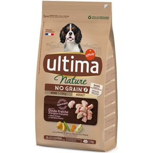 1,1kg Ultima Nature No Grain Mini Adult Truthahn Hundefutter trocken