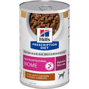 10  2 Gratis! Hill's Prescription Diet dog can stews (ragouts) - Gastrointestinal Biome Ragout met Kip Hondenvoer