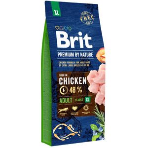 15 kg Brit Premium by Nature Adult xl droog hondenvoer