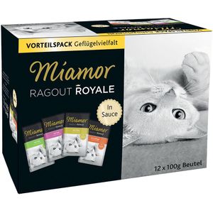 Gemengd Probeerpakket Miamor Ragout Royale 12 x 100 g Kattenvoer - Mix Gevogelte in Saus
