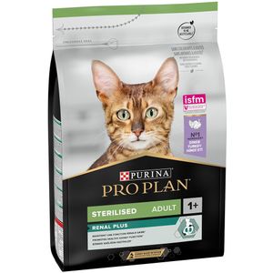 Purina Pro Plan Sterilised Adult Renal Plus - Rijk aan Kalkoen Kattenvoer - 3 kg
