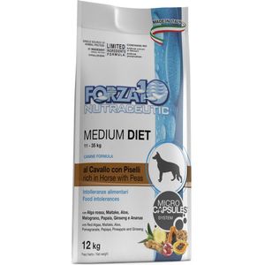 12kg Horse & Pea Medium & Toy Forza10 Droog hondenvoer