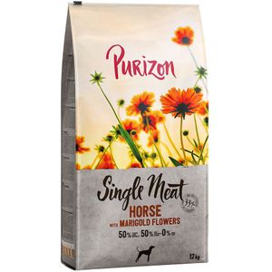 Voordeelpakket: 2 x 12 kg Purizon Hondenvoer - Single Meat Adult Paard met Zoete Aardappel en Goudsbloesem - Graanvrij