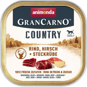 22x150g animonda GranCarno Adult Country Rund, Hert & Koolraap Honden Natvoer