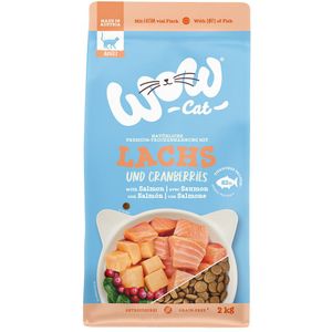 2kg WOW Cat Adult met zalm droogvoer voor katten