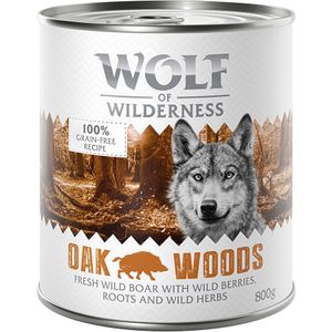 24x800g Oak Woods Wildzwijn Wolf of Wilderness Hondenvoer