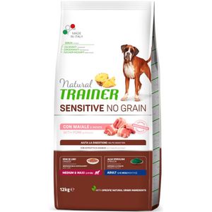 12kg Maiale & Patate Medium/Maxi Sensitive No Grain Natural Trainer cani