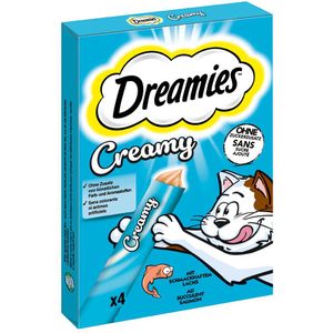 4x10g Zalm Dreamies Creamy Snacks Kat