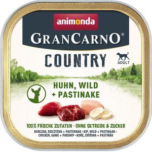 22x150g Animonda GranCarno Adult Country Kip, Wild & Pastinaak Honden Natvoer