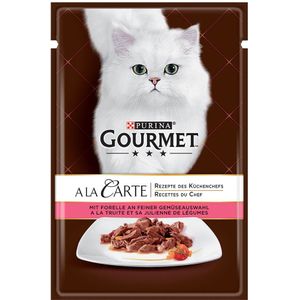 24x85g Forel op Fijne Groenten Gourmet A la Carte Kattenvoer