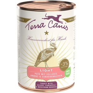 Terra Canis Light 6 x 400 g - Kalkoen met Selderij, Ananas & Duindoornbessen