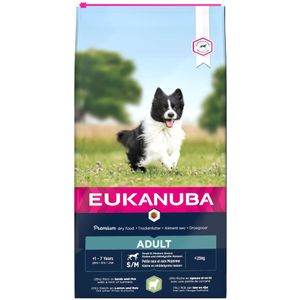 10% korting! 12kg Adult Small/Medium Breed Lam/Rijst Eukanuba Hondenvoer