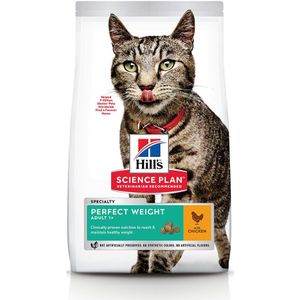 2,5kg Adult 1  Perfect Weight Kip Hill's Science Plan Kattenvoer