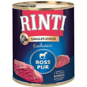 RINTI Singlefleisch 6 x 800 g Hondenvoer - Paard puur