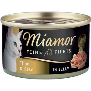 Miamor Fijne Filets 1 x 100 g Kattenvoer - Tonijn & Kaas in Gelei