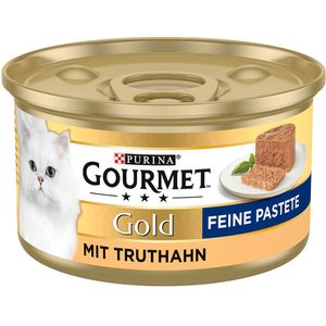 12x85g Gold Paté Kalkoen Gourmet Kattenvoer