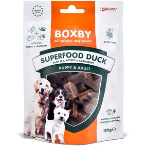 Boxby Hondensnacks Superfood met Eend, Erwten en Cranberry - 120 g