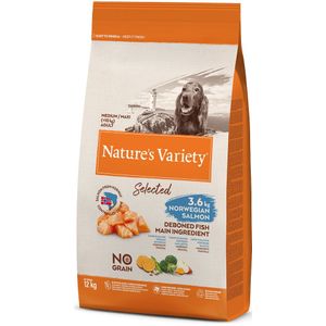 Nature's Variety Selected Medium Adult Noorse Zalm Hondenvoer - 12 kg