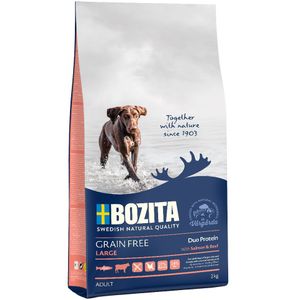 Bozita Grain Free Zalm & Rund voor grote honden - 2 kg